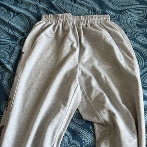 Gray Butterfly Jogger Pants